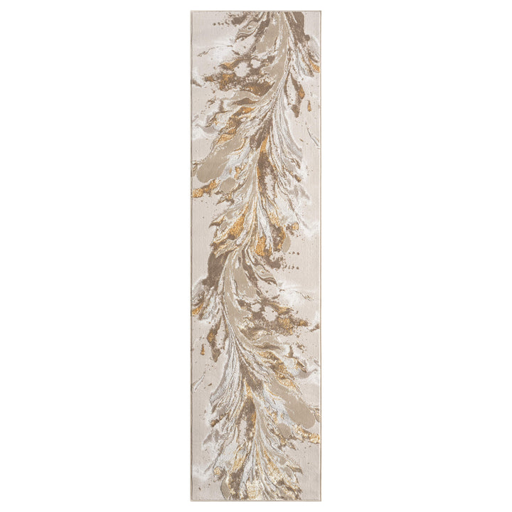 Aurelia Marbled Gold Runner Rug