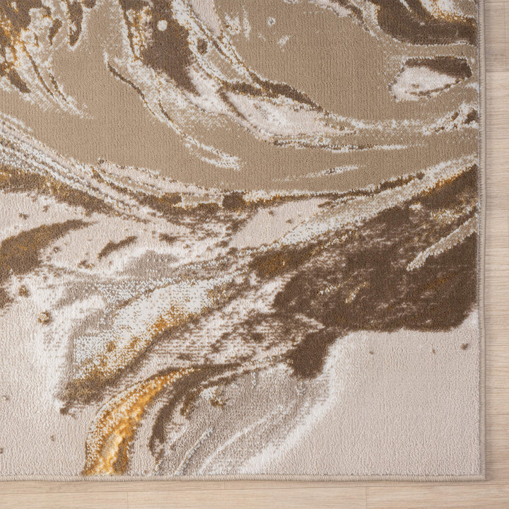 Aurelia Marbled Gold Rug