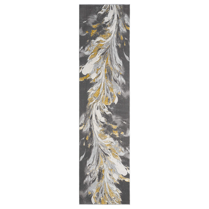 Aurelia Marbled Slate Runner Rug