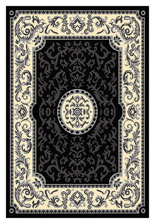 Affordable 1920 Black Classic Rug