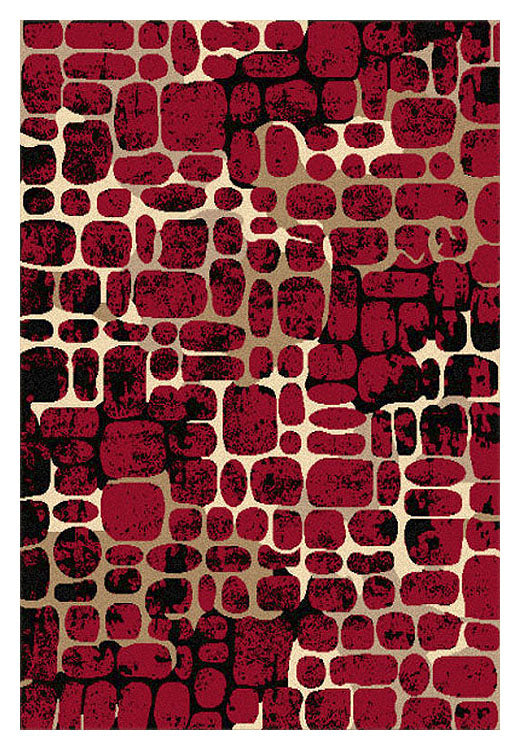 Affordable 2013 Red Modern Rug