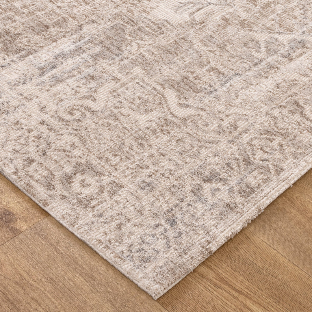 Solenne Beige & Blue Distressed Vintage Rug