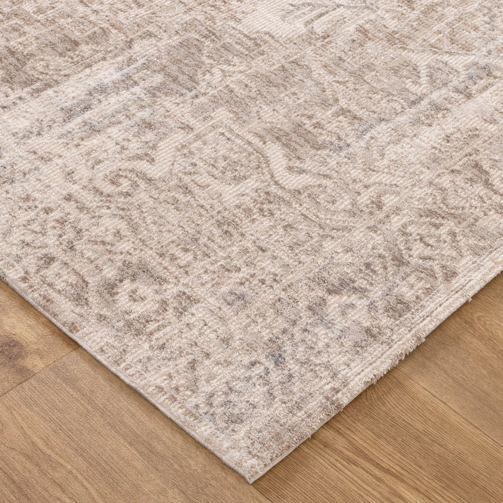 Solenne Beige & Blue Distressed Vintage Rug