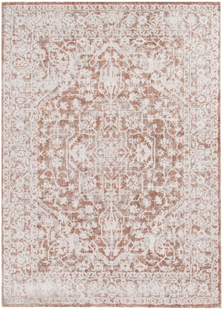 Solenne Beige & Rust Distressed Vintage Rug