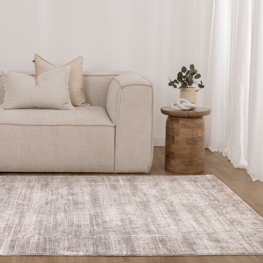Solenne Beige Abstract Rug