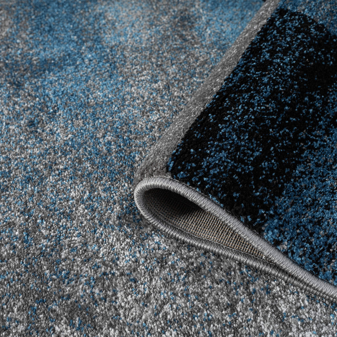 Metro Grid Block Blue Rug