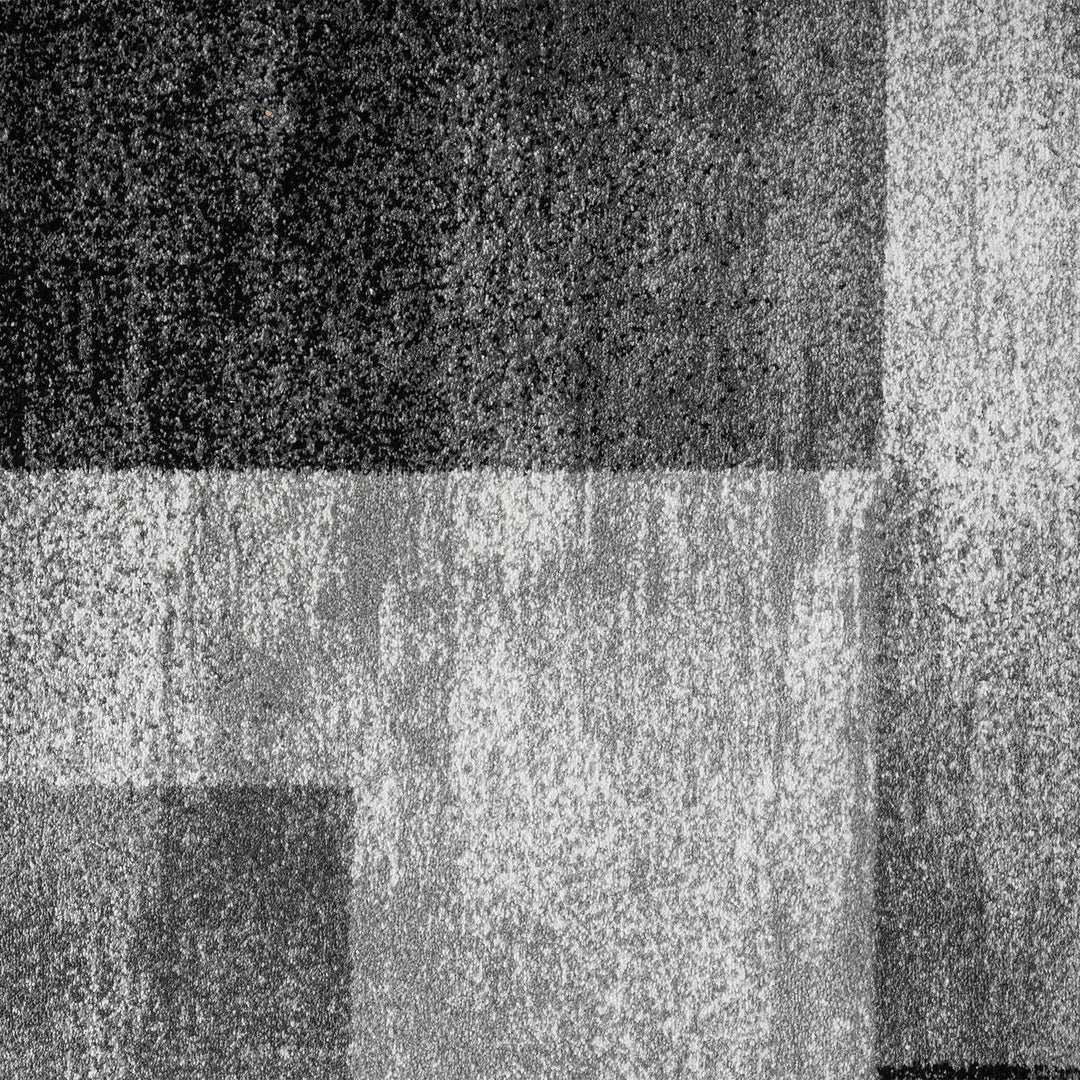 Metro Grid Block Grey Rug