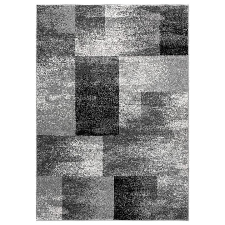 Metro Grid Block Grey Rug