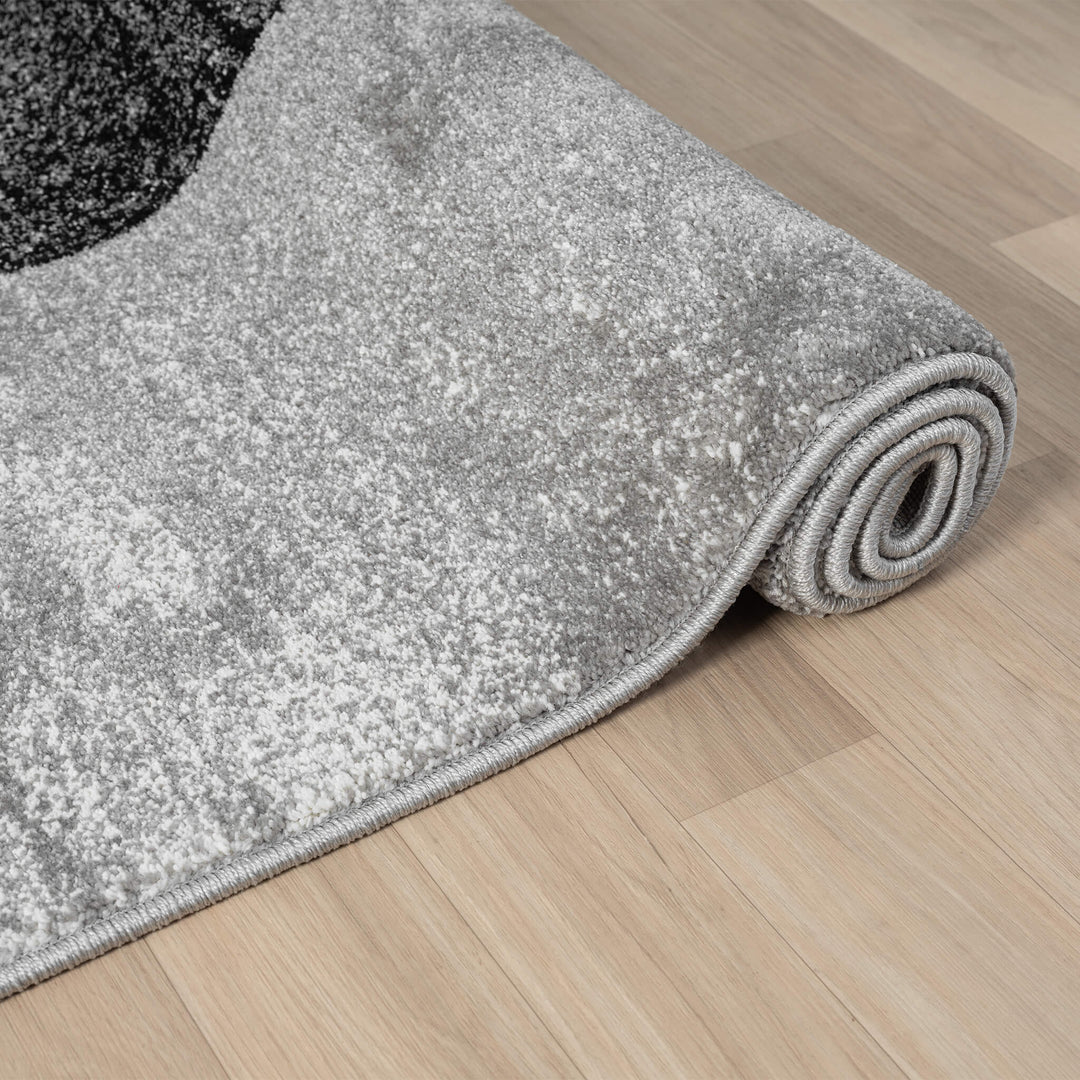 Metro Grid Block Grey Rug