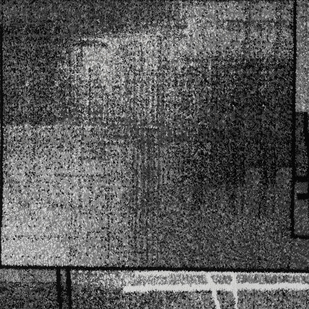 Metro Grid Linework Grey Rug