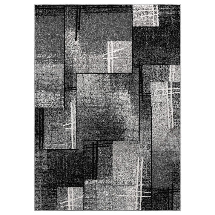 Metro Grid Linework Grey Rug