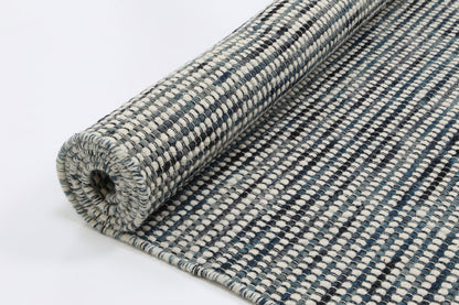 Nordic Teal Reversible Wool Rug