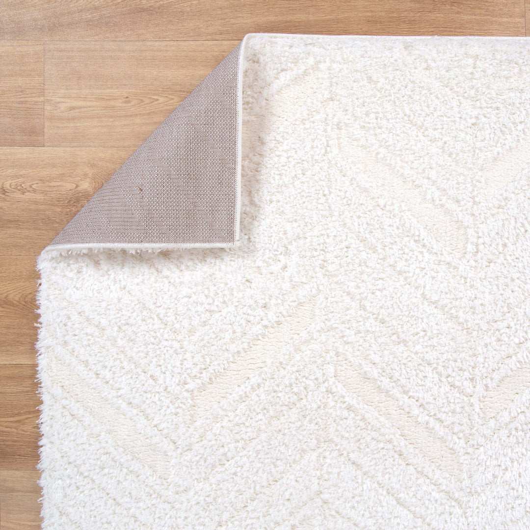 Tender Chevron Cream Shag Rug