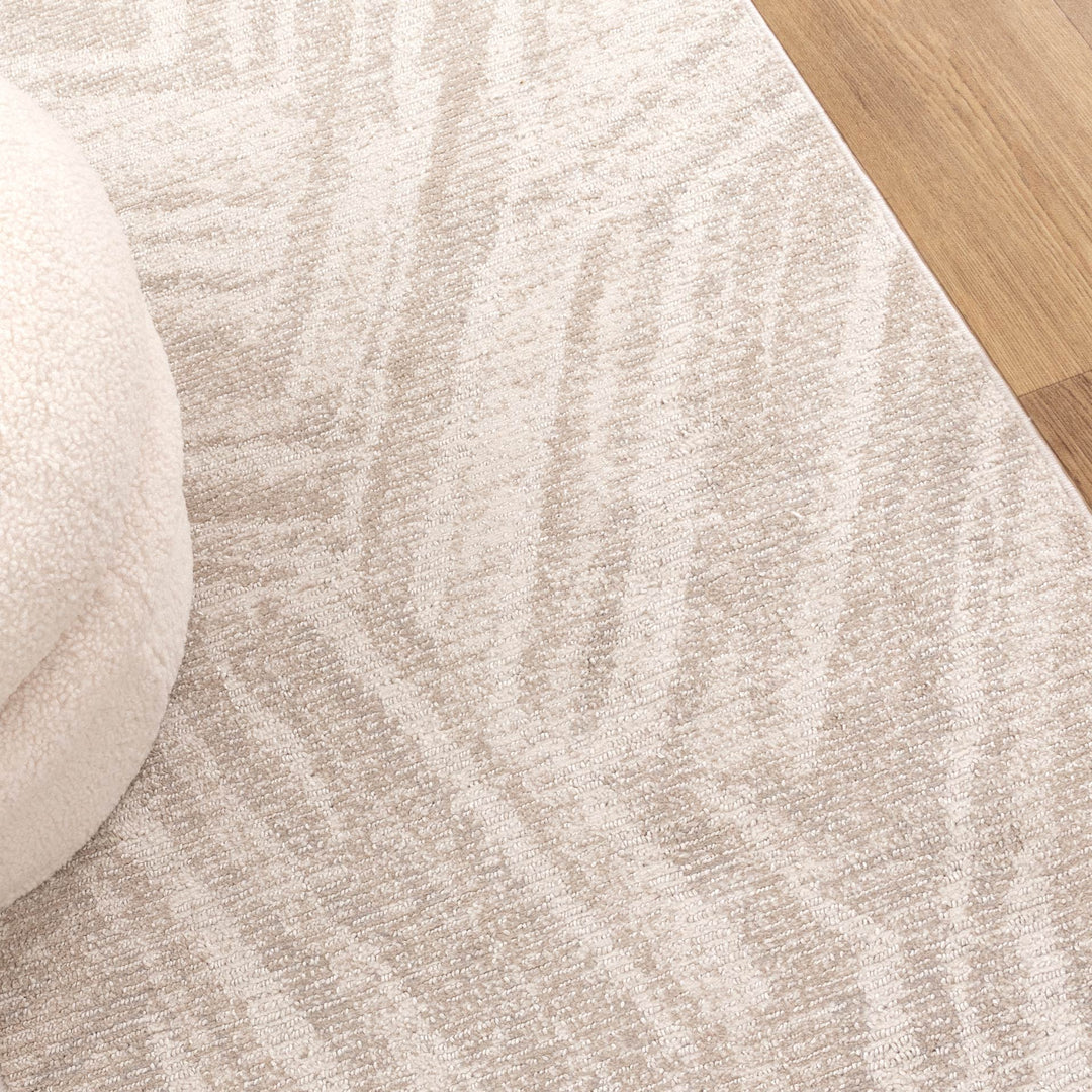 Toscana Geo Lines Beige Cream Rug