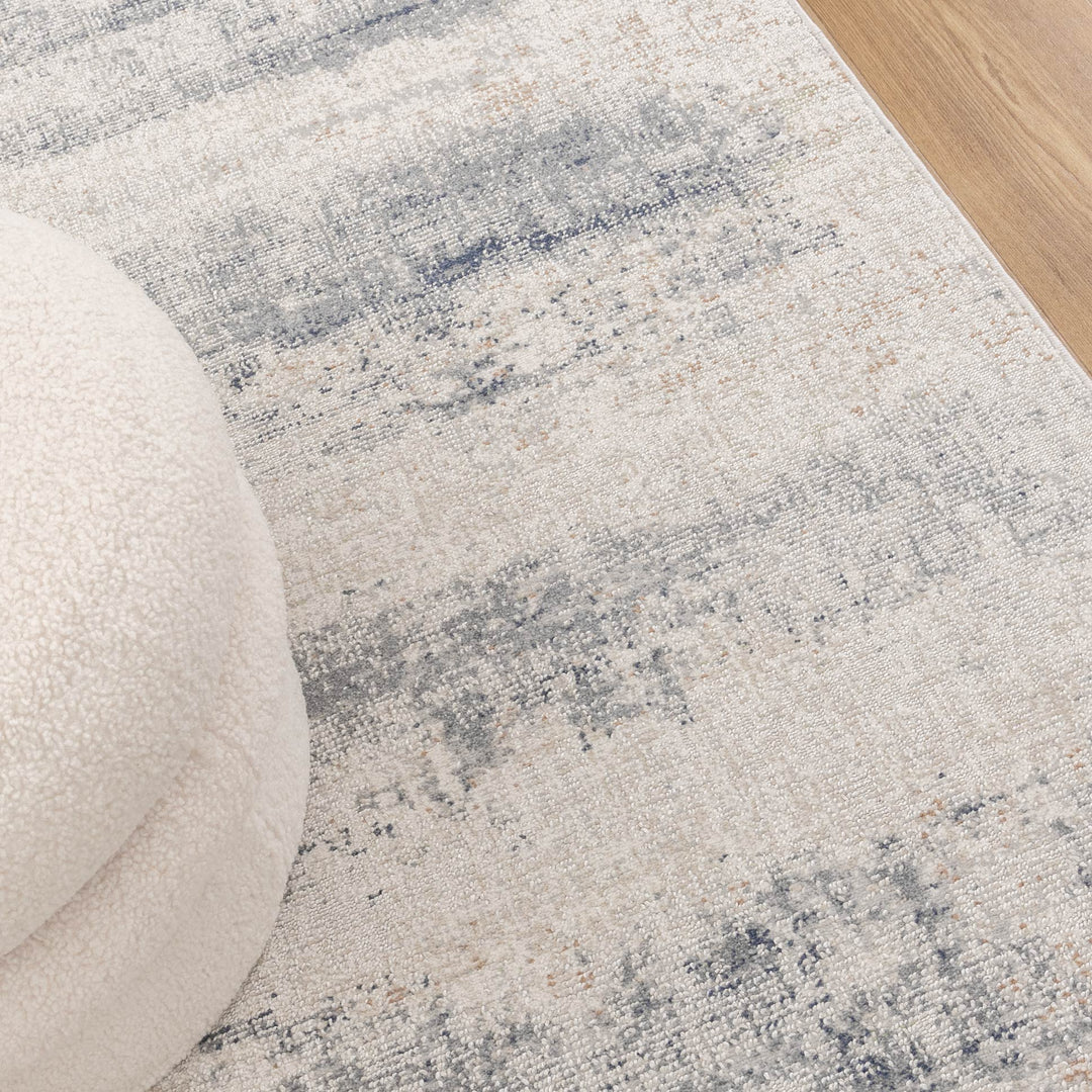 Toscana Distressed Splash Beige Blue Rug