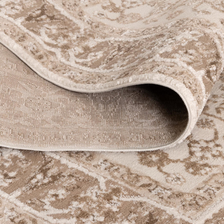 Sierra Oriental Border Brown Rug