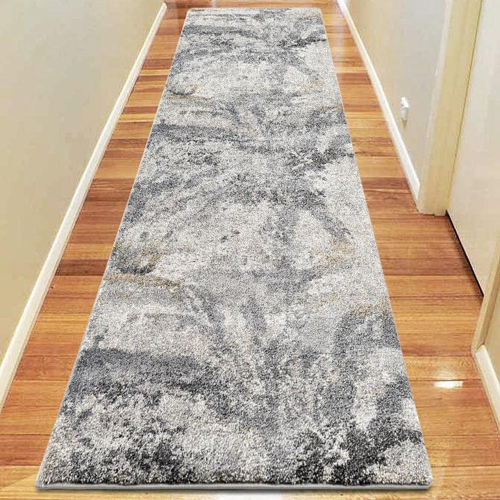 Grunge 676 Grey Hallway Runner