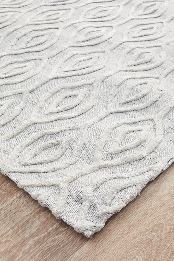 Visions Winter Wish White Modern Rug