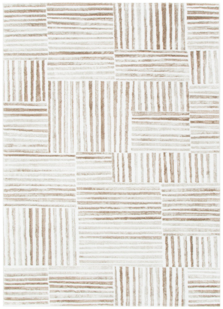 Wellington Geometric Lines Brown Rug