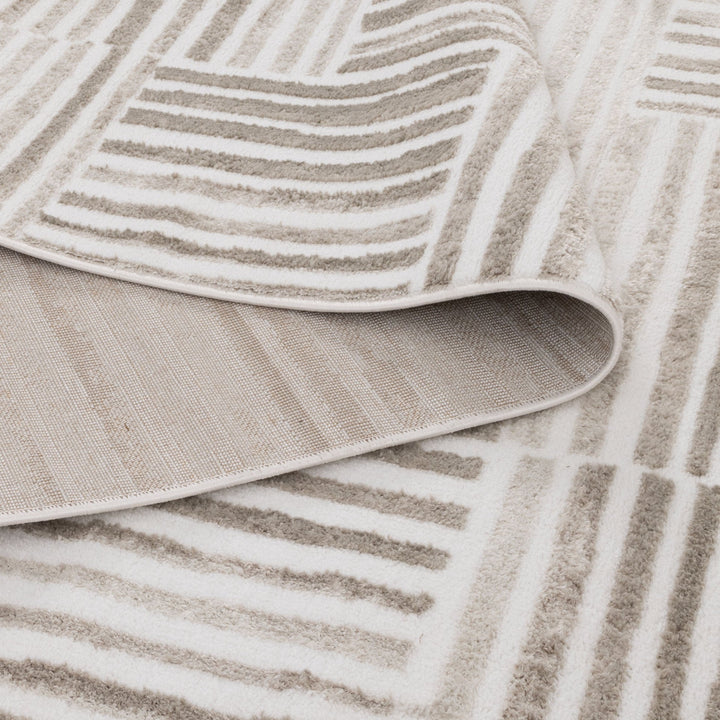 Wellington Geometric Lines Beige Rug