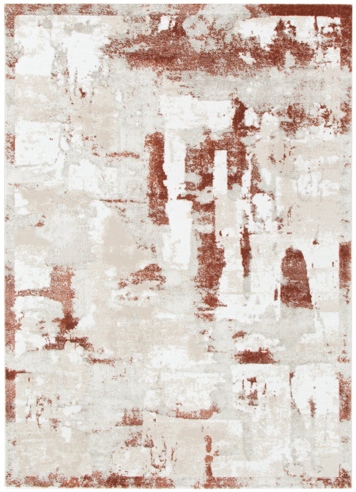 Wellington Abstract Wash Rust Rug