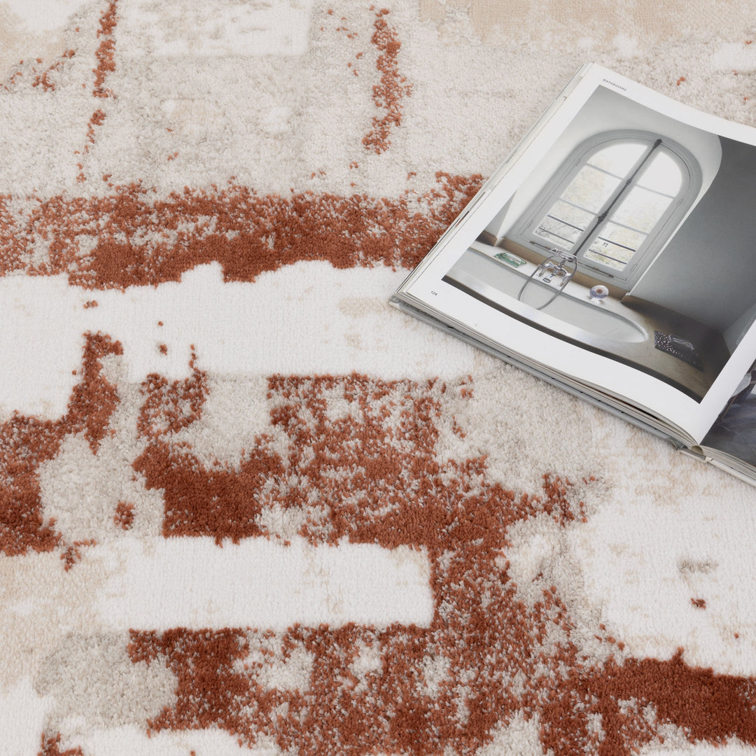 Wellington Abstract Wash Rust Rug