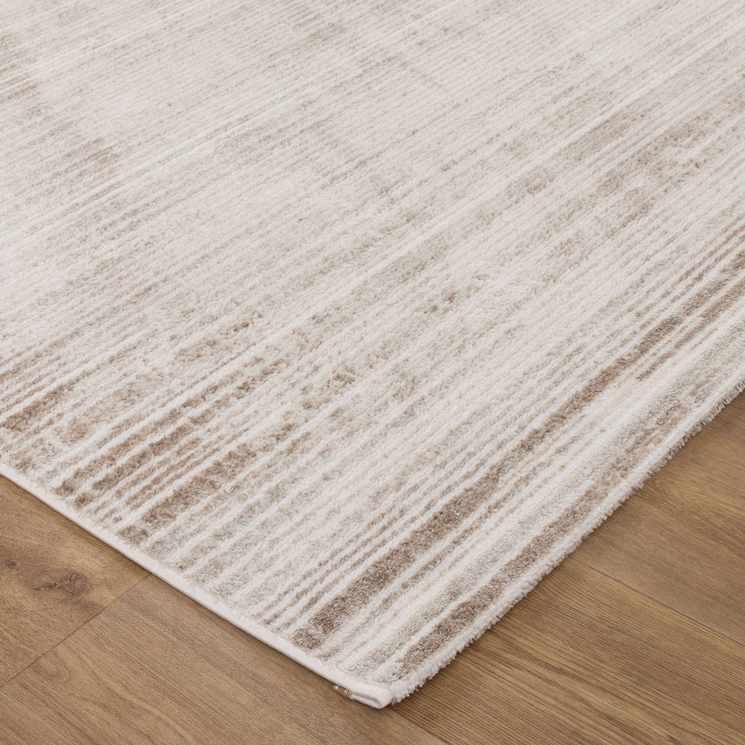 Wellington Distressed Lines Brown Rug