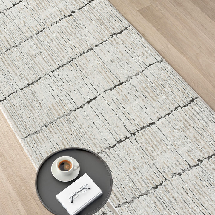 Elementa Stone Grid Runner Rug