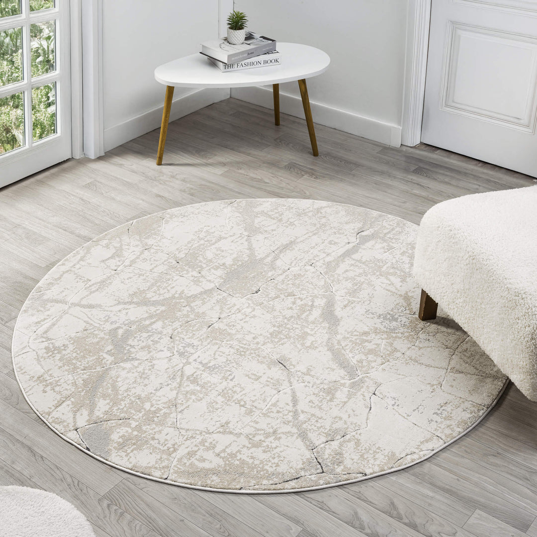 Elementa Stone Vein Pebble Round Rug