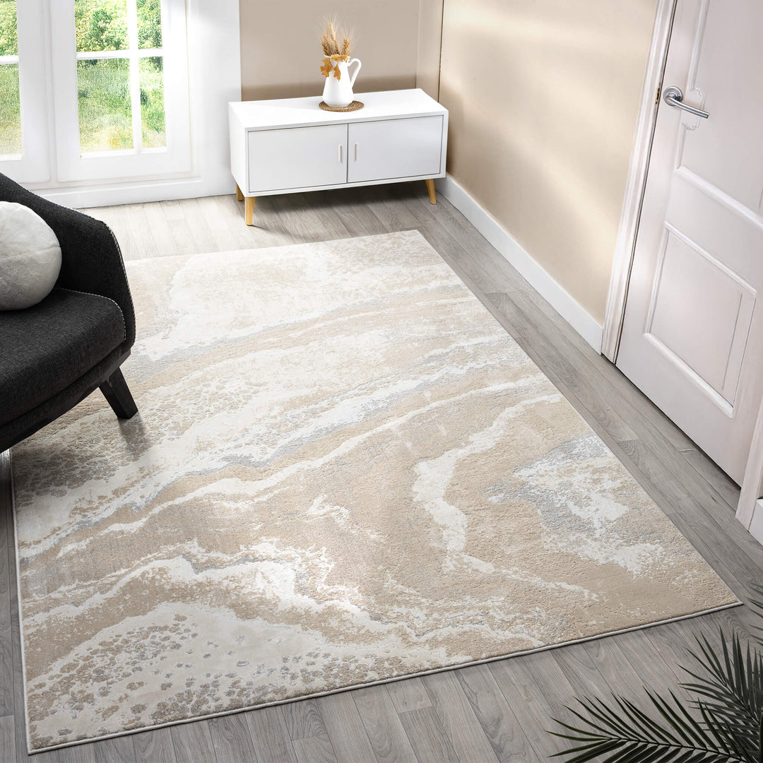 Elementa Marble Flow Slate Rug