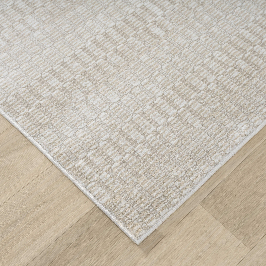 Elementa Woven Texture Vanilla Runner Rug