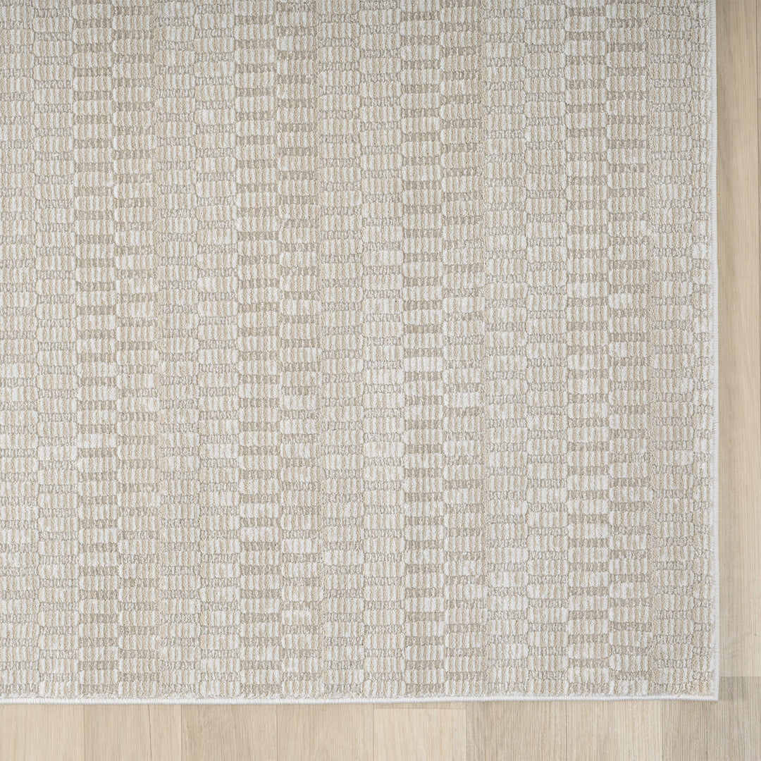 Elementa Woven Texture Vanilla Runner Rug