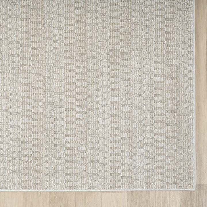 Elementa Woven Texture Vanilla Runner Rug