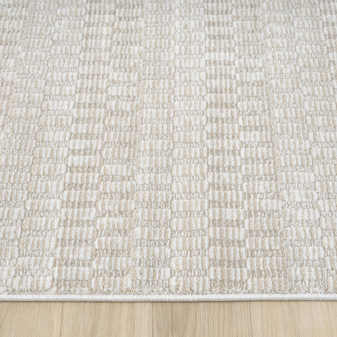 Elementa Woven Texture Vanilla Runner Rug