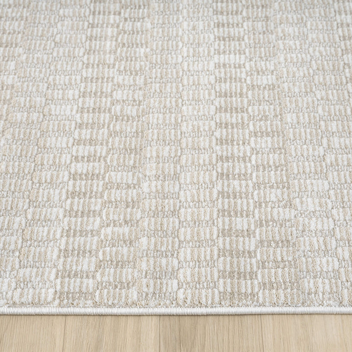 Elementa Woven Texture Vanilla Runner Rug