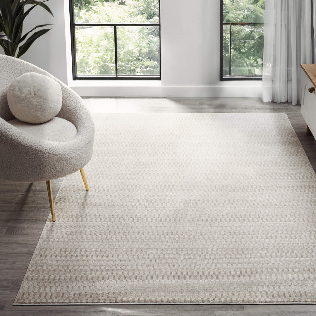 Elementa Woven Texture Vanilla Rug