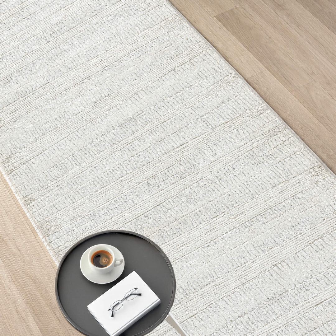 Elementa Crosshatch Linen Runner Rug