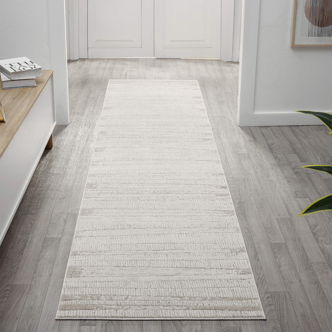 Elementa Crosshatch Linen Runner Rug