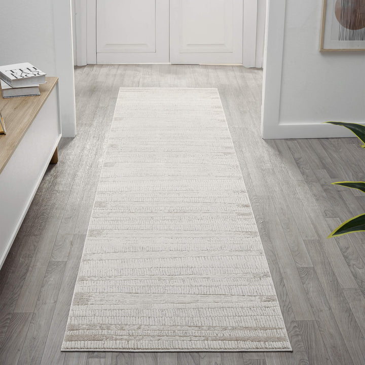 Elementa Crosshatch Linen Runner Rug