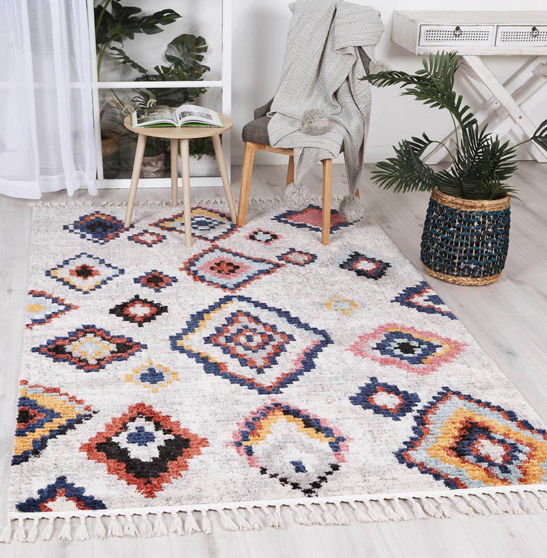 Moda Moroccan Agadir White Rug