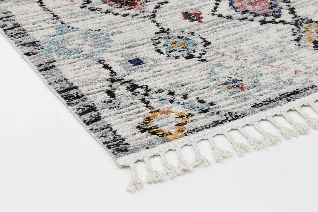 Moda Moroccan Taza White Rug