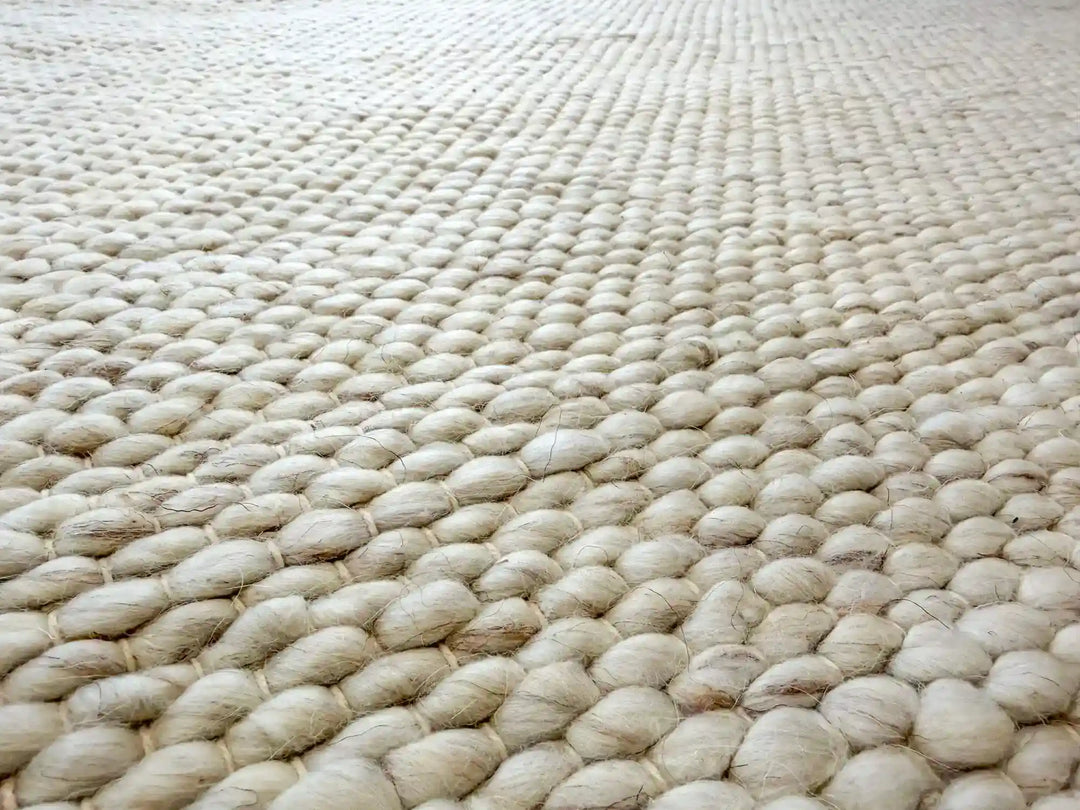 Essence Minimal Wool Weave Beige Rug