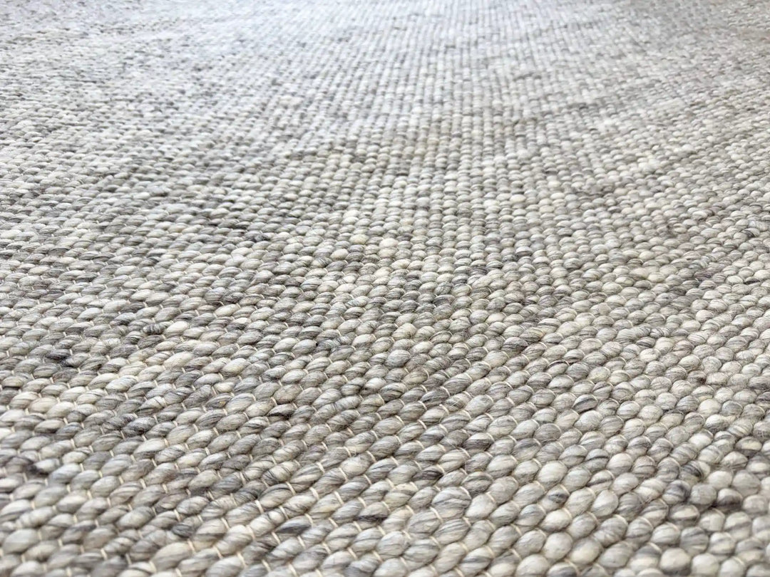 Essence Minimal Wool Weave Grey Rug