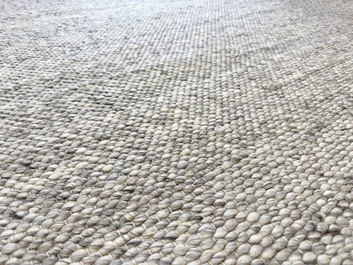 Essence Minimal Wool Weave Grey Rug