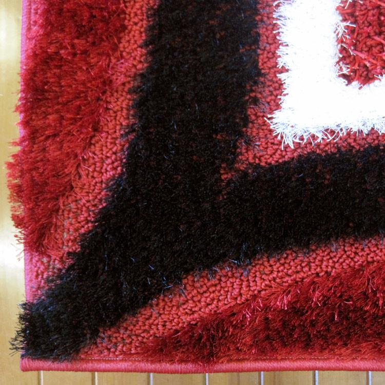 Luxury Shaggy 5263 Red Hallway Runner