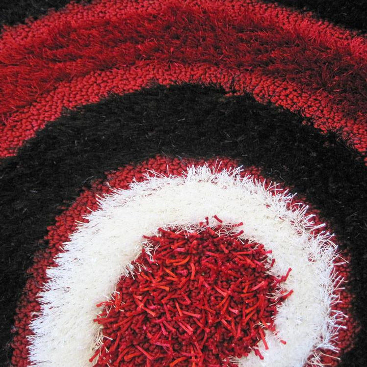 Luxury Shaggy 5263 Red Hallway Runner