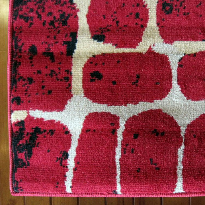 Affordable 2013 Red Modern Rug
