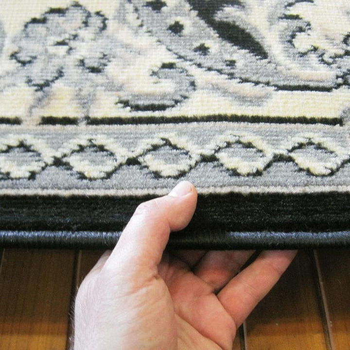 Affordable 6151 Black Hallway Runner