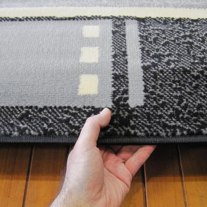 Affordable 6336 Grey Hallway Runner