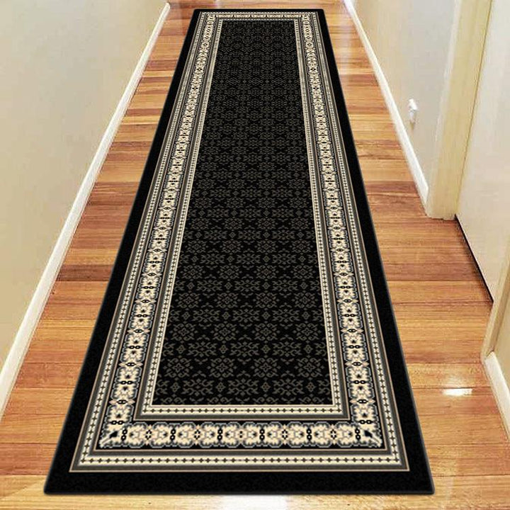 Affordable 6334 Black Hallway Runner